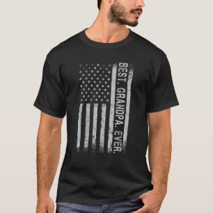 Camiseta Melhor Vovô, Bandeira da América para D dos Homens