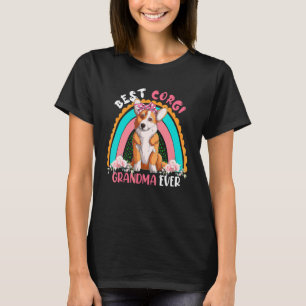 Camiseta Melhor vovó de Corgi Cachorro-Arco Cachorro Cachor