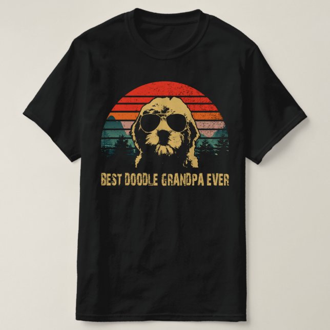 Camiseta melhor vovô de rabo de ouro de sempre (Frente do Design)