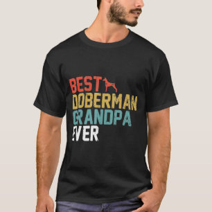 Camiseta Melhor Vovô Doberman Nunca Retro Avô