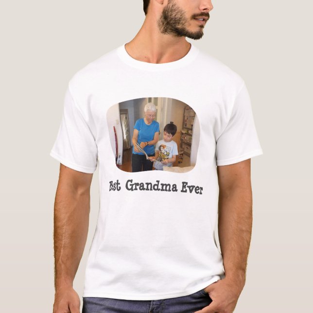 Camiseta Melhor Vovó já fez upload de sua foto horizontal (Frente)