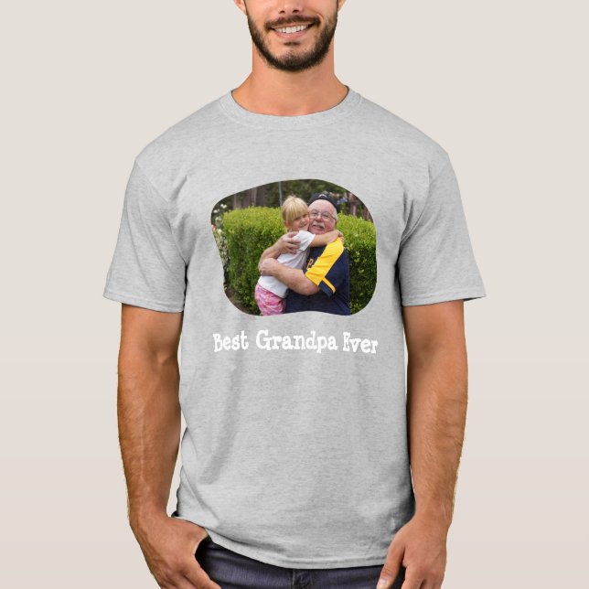 Camiseta Melhor Vovô já fez upload de sua foto horizontal (Frente)