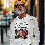 Camiseta Melhor Vovô Já Personalizado Foto De Jornal<br><div class="desc">Celebre o vovô com um presente que faz manchetes! Esta camiseta personalizada ao estilo do jornal mostra seu nome, uma foto, e o título ousado: "O Melhor Vovô Alguma Vez - Votado #1 Por Suas Pessoas Favoritas." Engraçado, sincero, e totalmente único — esta é a última palavra em que se...</div>