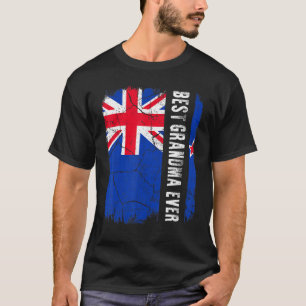 Camiseta Melhor vovó Kiwi de Nova Zelândia Bandeira D