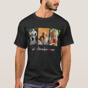 Camiseta Melhor Vovô Negra 3 Fotografia Personalizada
