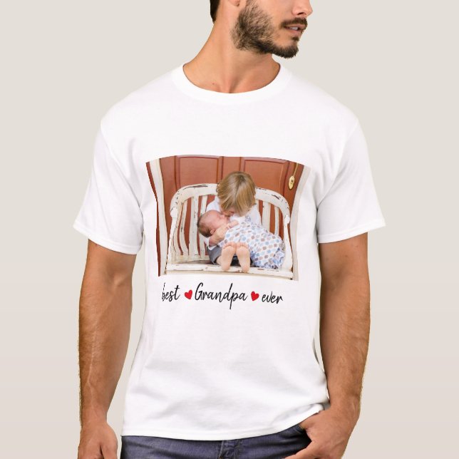 Camiseta Melhor Vovô Personalizado Por Foto (Frente)