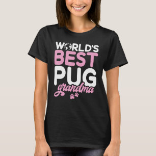 Camiseta Melhor vovó Pug do mundo