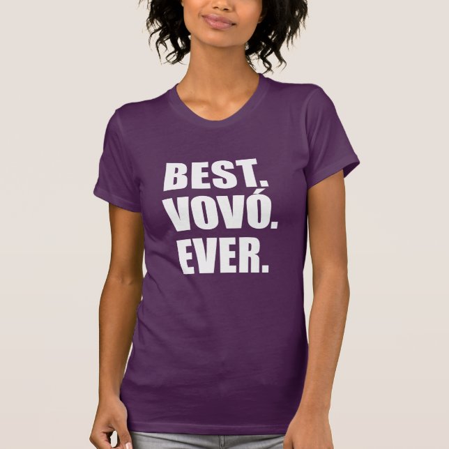 Camiseta Melhor Vovo Vovó Portuguesa (ON DARK) (Frente)