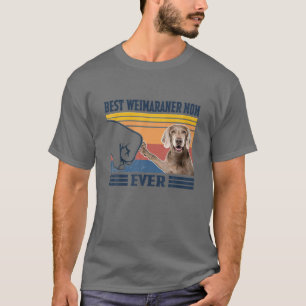 Camiseta Melhor Weimaraner Mãe Nunca Vintage Cristo do Dia