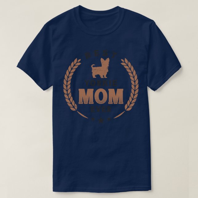 Camiseta Melhor Yorkie mãe Ever Cute Yorkshire Terrier Dog  (Frente do Design)