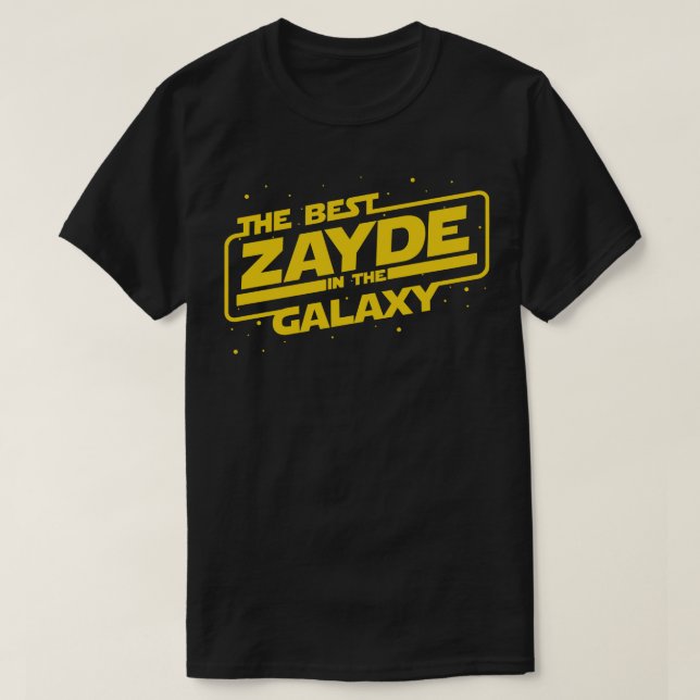 Camiseta Melhor Zayde no Vovô judeu da Galáxia Hebraica (Frente do Design)