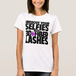 Camiseta Melhore suas selofias com 3d + Lashes de fibra