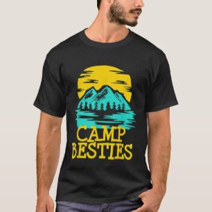 Camiseta Melhores Amigas de Acampamento Verão Amigas de Aca
