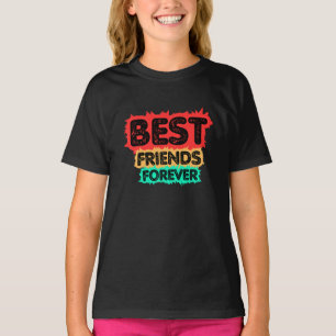 CAMISETA MELHORES AMIGAS PARA SEMPRE AMIGAS RETRÔ, AMIZADE