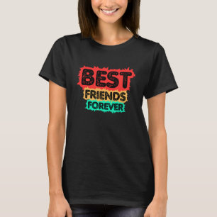 CAMISETA MELHORES AMIGAS PARA SEMPRE AMIGAS RETRÔ, AMIZADE