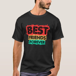 CAMISETA MELHORES AMIGAS PARA SEMPRE AMIGAS RETRÔ, AMIZADE