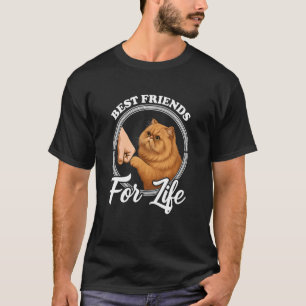 Camiseta Melhores Amigos Amantes de Gatos Persas Fofos
