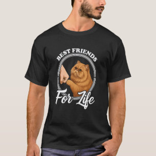 Camiseta Melhores Amigos Amantes de Gatos Persas Fofos