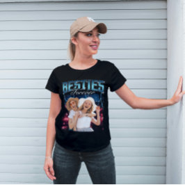 Camiseta Melhores Amigos Bootleg Rap Retro Foto Personaliza
