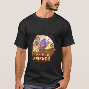 Camiseta Melhores Amigos de Pesca do Homem - Pescador Com C