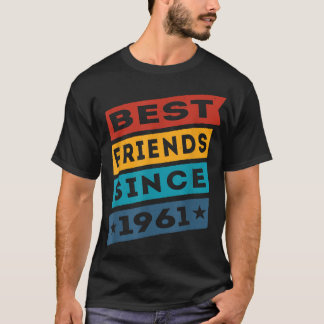 Camiseta Melhores Amigos Desde Besties BFF 1961