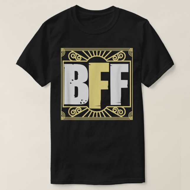 Camiseta Melhores Amigos do BFF para o Presente (Conjunto d (Frente do Design)