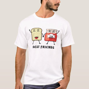 Camiseta Melhores Amigos - Geléia e Pão - Ilustração Divert