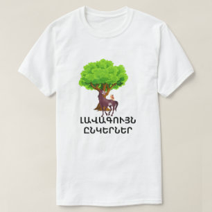 Camiseta Melhores amigos no Armênio Horse e um Pássaro