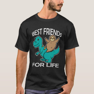 Camiseta Melhores Amigos para a Vida do Dinossauro Rex Slot