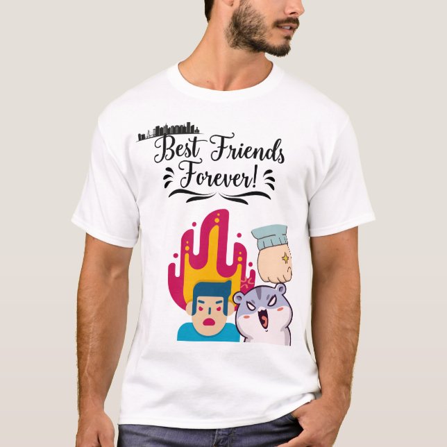 Camiseta Melhores Amigos para Sempre - Bela Cota de Amizade (Frente)