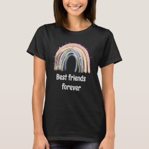 Camiseta Melhores amigos para sempre estrelas arco-íris dou