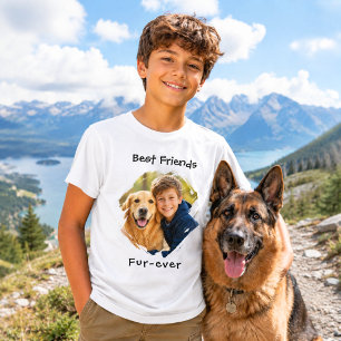 Camiseta Melhores Amigos para Sempre Foto de Cachorro Menin