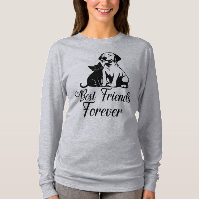 Camiseta Melhores Amigos para Sempre, Presente do Proprietá (Frente)