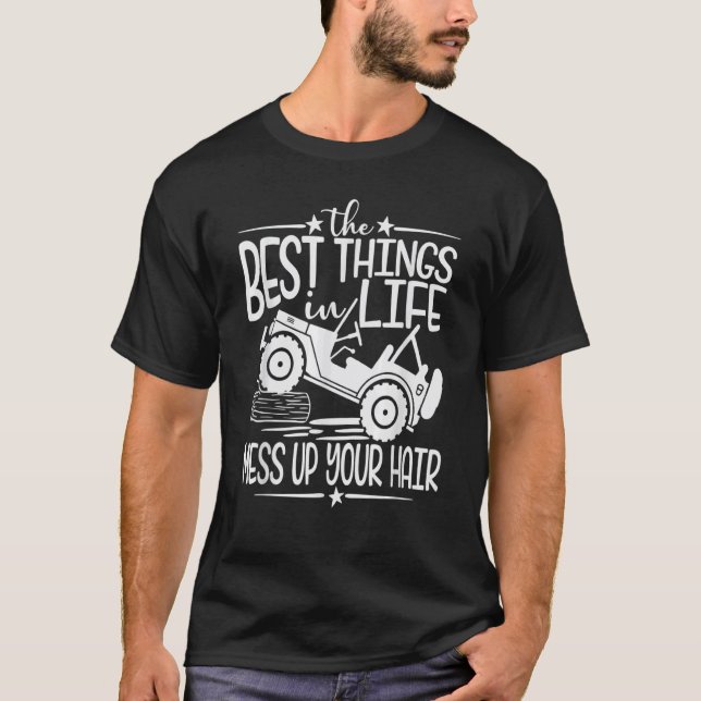 Camiseta Melhores Coisas da Vida Desmancham seu Cabelo Dive (Frente)