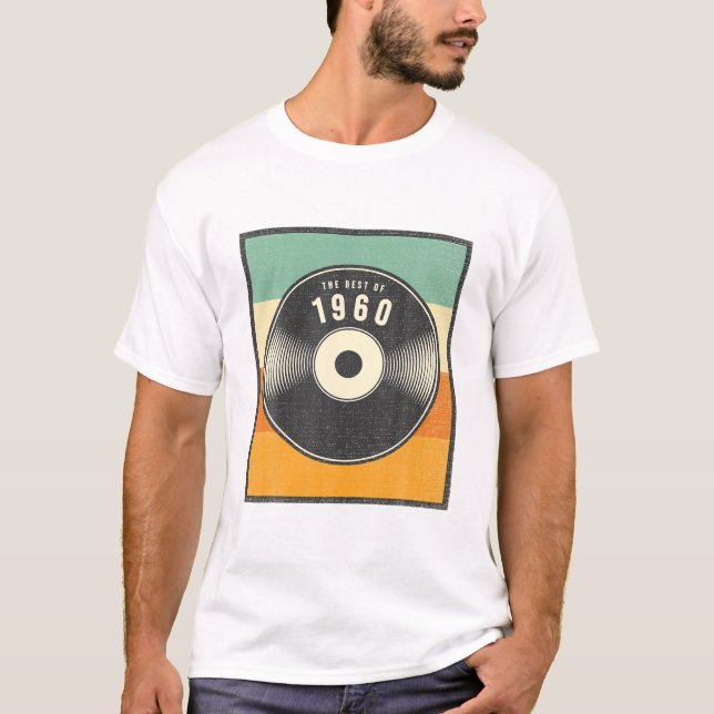 Camiseta Melhores De 1960 Presentes De Aniversário De 60 An (Frente)