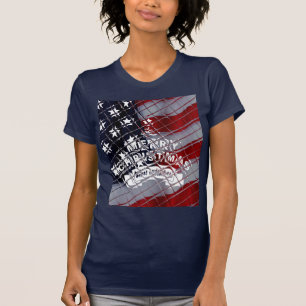 Camiseta Melhores Desejos Feliz Natal Estados Unidos Arte d