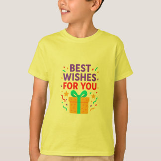 Camiseta Melhores Desejos para Vocês Crianças Caixa de Pres