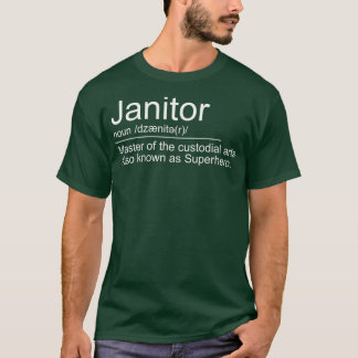 Camiseta Melhores Deveres Janitoriais De Definição De Janit