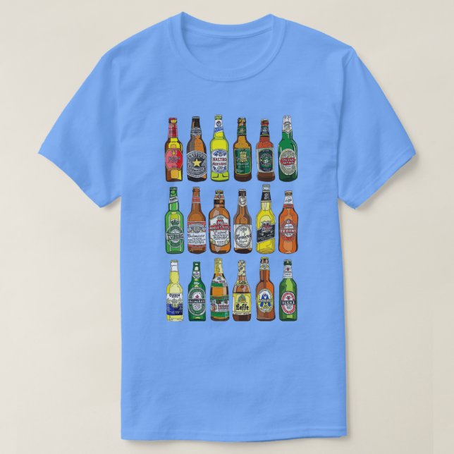 Camiseta Melhores Garrafas de Cerveja T (Frente do Design)