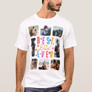 Camiseta Melhores imagens de Colagem de Fotos do Pai 8