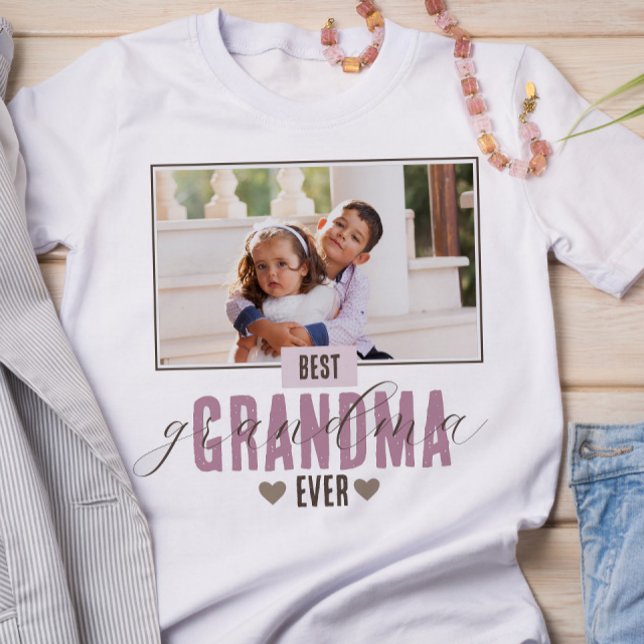 Camiseta Melhores Netos de Fotografia de Dia de as mães da  (Criador carregado)