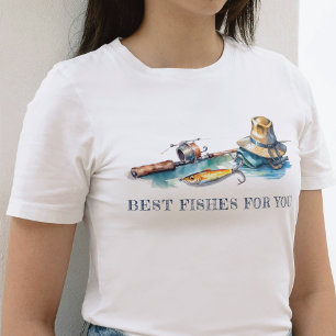 Camiseta Melhores Peixes Para Vocês Pescar Aniversário
