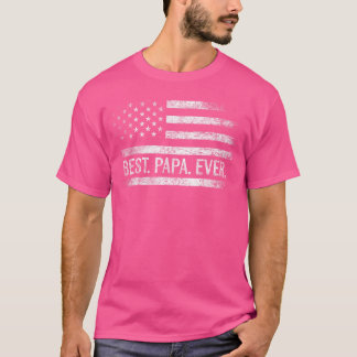 Camiseta Melhores Presentes da Bandeira Americana para Papa