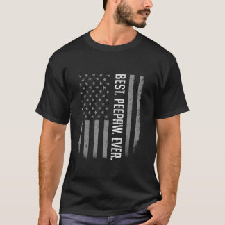 Camiseta Melhores Presentes De Bandeira De Peepaw Ever-Amer