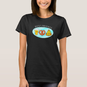 Camiseta Melhoresamigos Cerveja pretzel Pizza Assar Pretzel