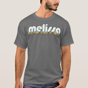 Camiseta Melissa Retro Rainbow Tipografia Estilo Desvanecid