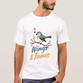 Camiseta Melodia do Céu: Pássaro Cantando T-Shirt