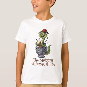 Camiseta Melodias de Jemaa el-Fnaa Mascote Toca-Tambor Cobr