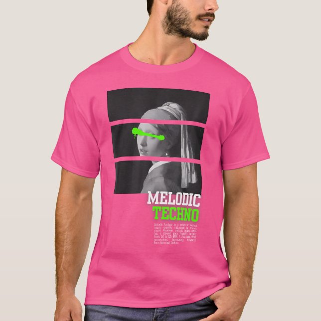 Camiseta Melódico Techno Edm House Dj Raver (Frente)
