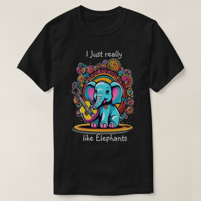 Camiseta Melódico Trunk Serenade Eu gosto muito de elefante (Frente do Design)